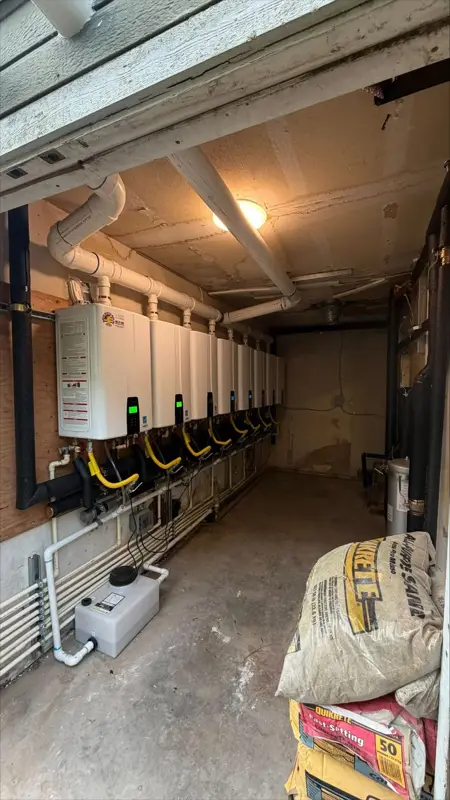 Commercial tankless water heater installation