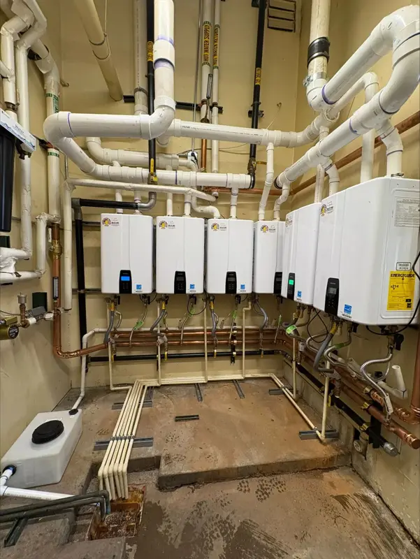 Commercial water heater installation